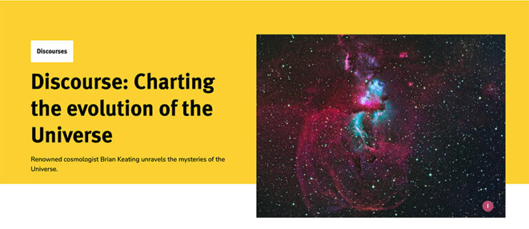Discourse: Charting the evolution of the Universe